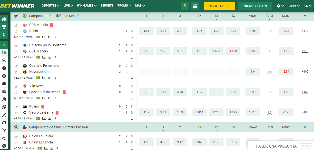 ¿Qué deportes puedo apostar?